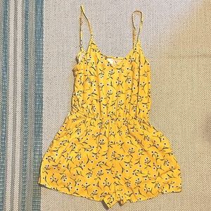 H&M Yellow Floral Print Romper